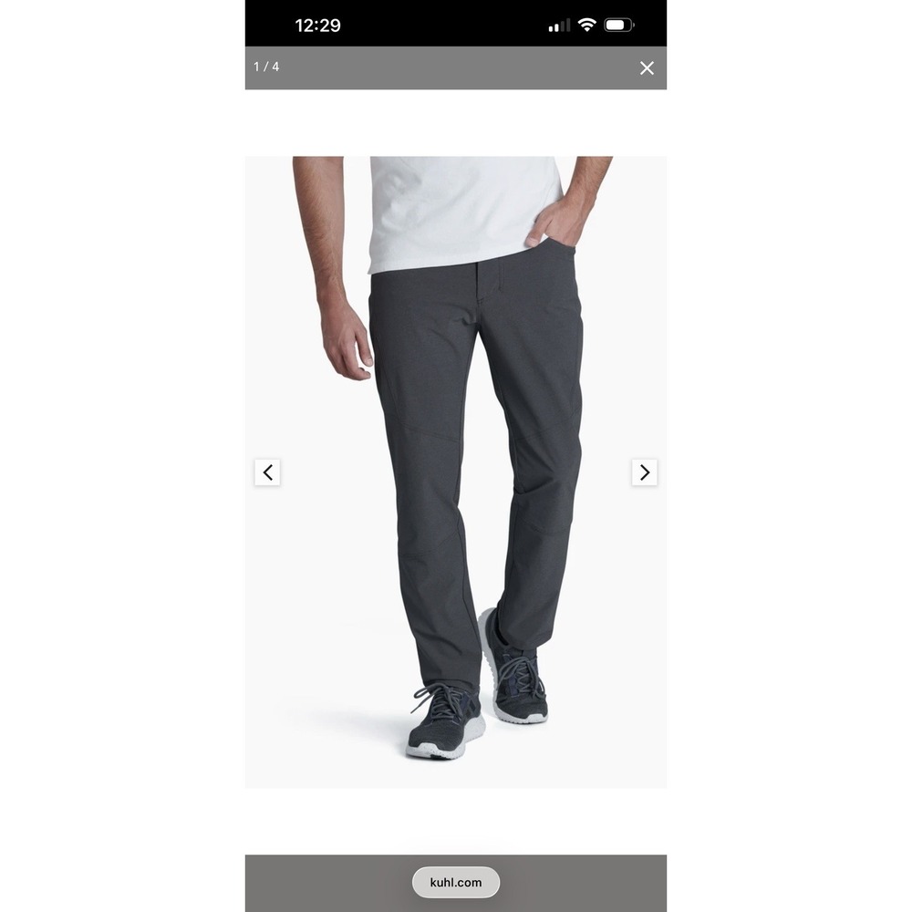 Kuhl Deceptr Chino Pants Mens 30x32 Slim Fit Tapered Leg Ripstop Stretch Gray - Picture 11 of 13